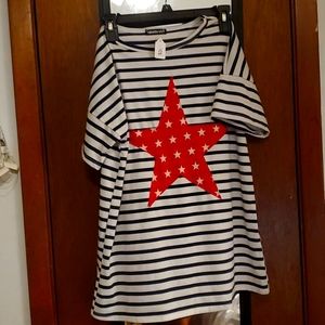 NWT red star star shirt